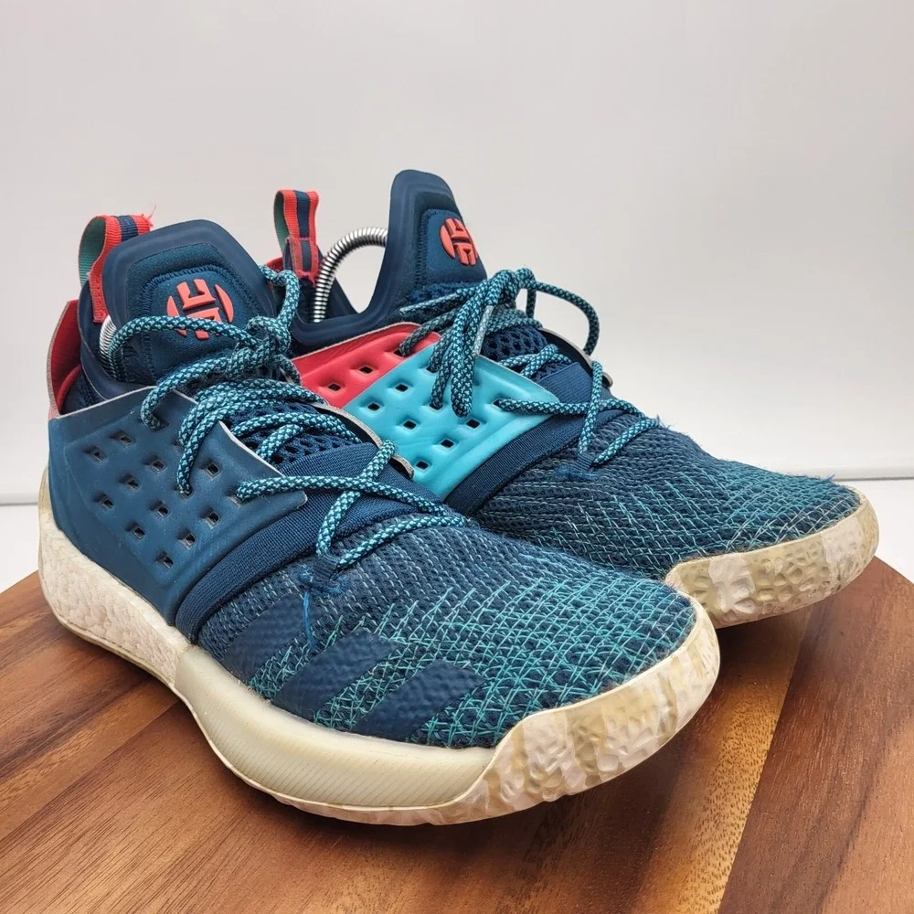 Adidas Harden Vol 2 Sneakers Mens Size 8.5 James Boost‎ Blue Shoes AH2216
